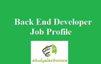 Back End Developer Job Profile
