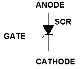Thyristor or scr symbol