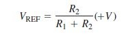 voltage divider reference in non zero level comparator