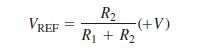 voltage divider reference in non zero  level comparator